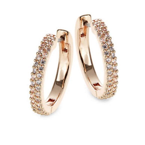 Kate Spade New York Pave Huggie Hoop Earrings